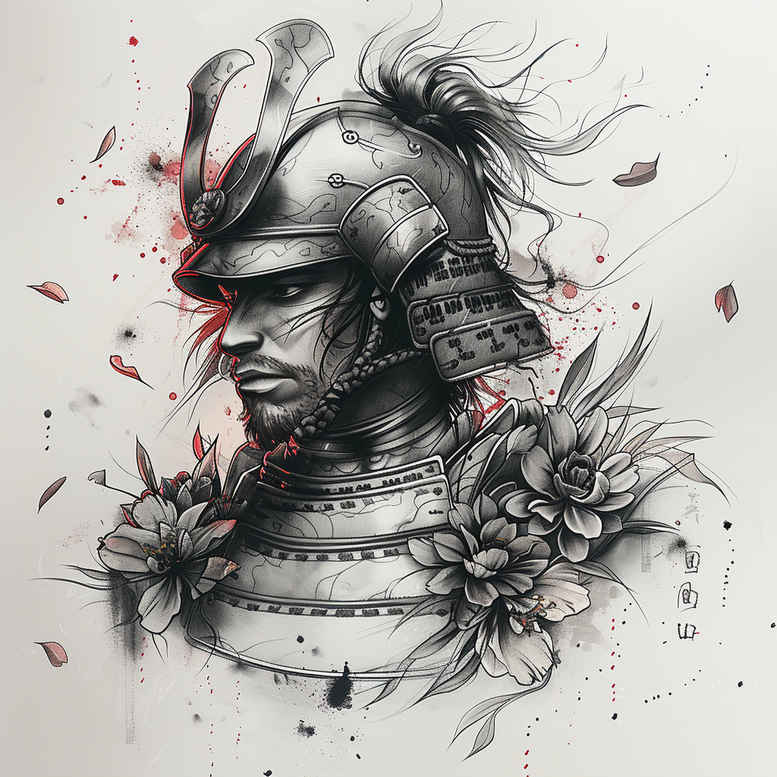 warriors-asia tattoo design ideas textured ancient combat strength and power