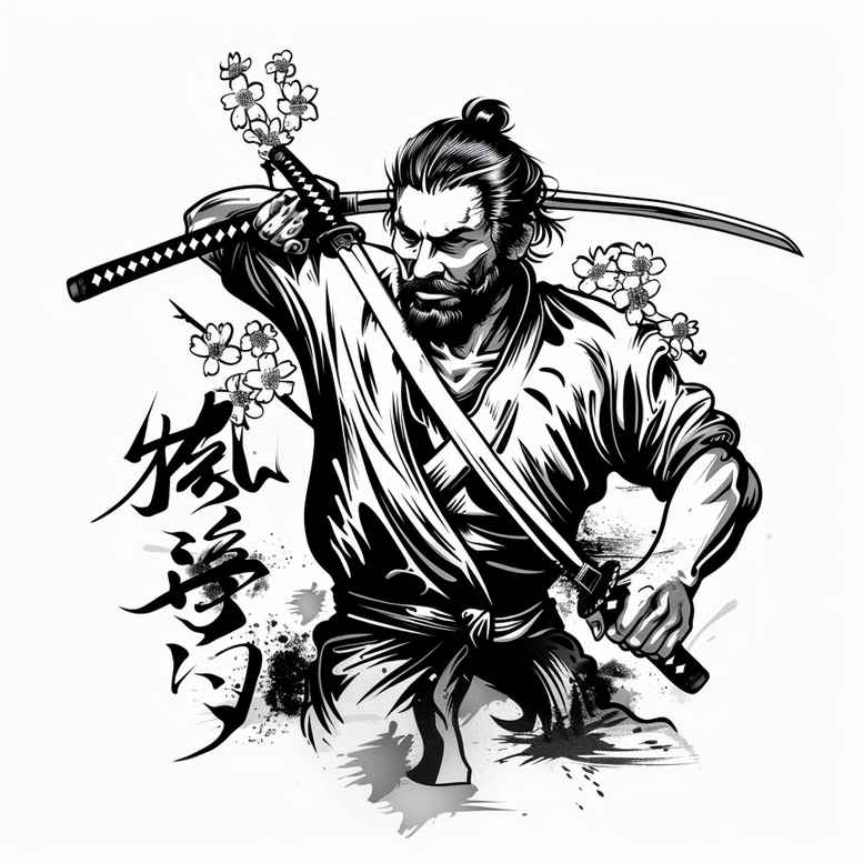 warriors-asia tattoo design ideas refined contrast ancient martial represents perseverance
