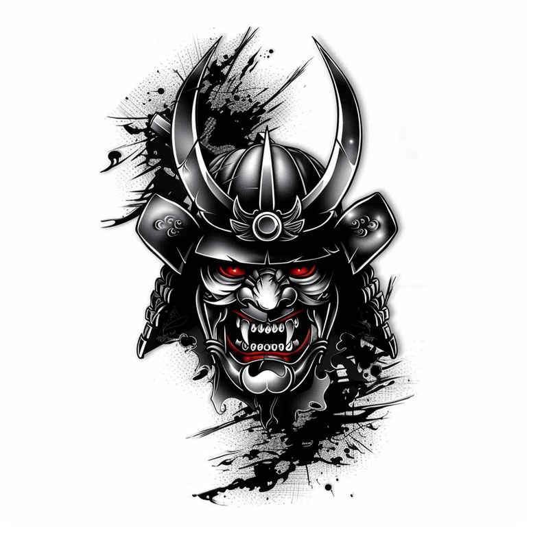 warriors-asia tattoo design ideas Surrealism hallucinatory ancient martial symbol of perseverance