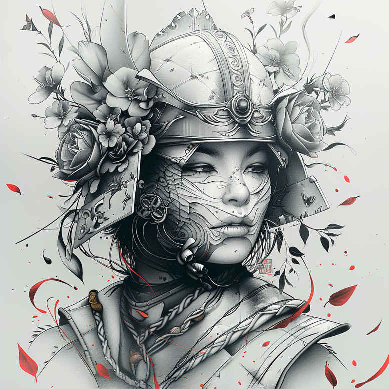 warriors-asia tattoo design ideas Realism blended gradients armor lines for palm