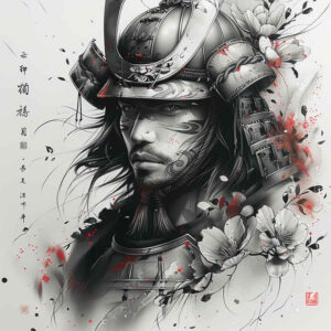 warriors-asia tattoo design ideas matte-finish armored figure for forearm