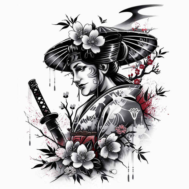 warriors-asia tattoo design ideas vivid hues bamboo grace for ribs