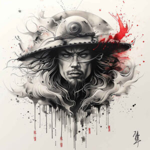 warriors-asia tattoo design ideas clean contrast bushido code for lower leg