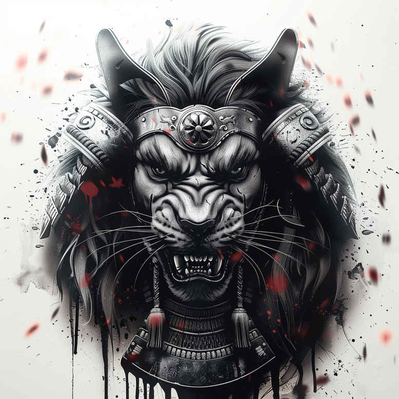warriors-asia tattoo design ideas color blending bushido code for sternum