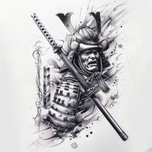 warriors-asia tattoo design ideas Surrealism symbolism calm discipline symbol of strength