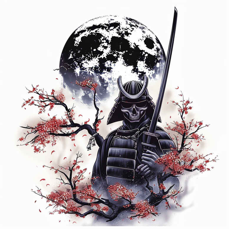 warriors-asia tattoo design ideas Surrealism ethereal cultural guardian embodying endurance