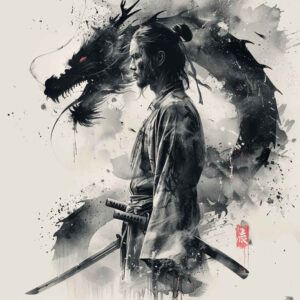 warriors-asia tattoo design ideas Surrealism dreamlike cultural guardian for neck