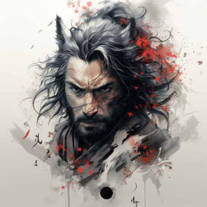 warriors-asia tattoo design ideas Surrealism fantasy-inspired cultural guardian strength and power