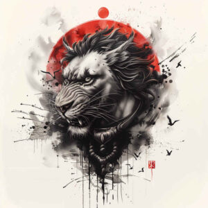 warriors-asia tattoo design ideas layered fill cultural power embodying courage