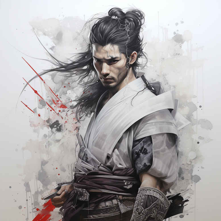 warriors-asia tattoo design ideas detailed textures cultural power for behind ear
