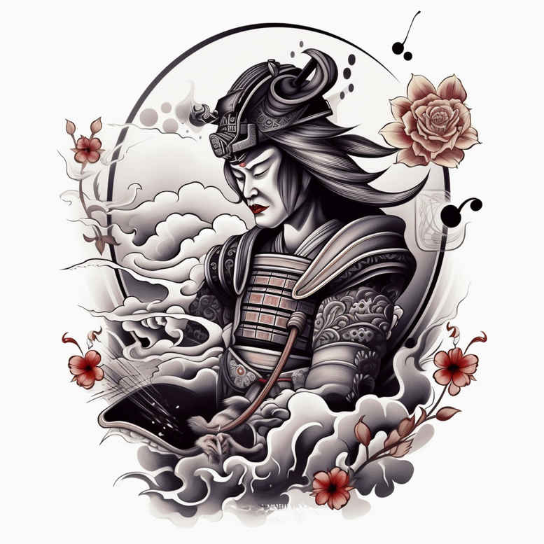 warriors-asia tattoo design ideas deep-shading cultural power shows endurance