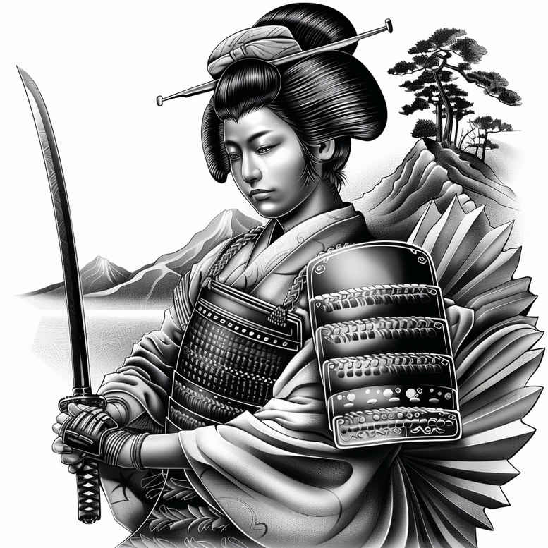 warriors-asia tattoo design ideas Realism ultra detailed Daimyo pride for fingers