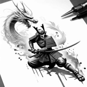 warriors-asia tattoo design ideas Surrealism hallucinogenic Daimyo pride meaning determination