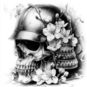 warriors-asia tattoo design ideas textured fills focused gaze for toe