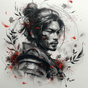warriors-asia tattoo design ideas sharp-focus focused gaze for toe
