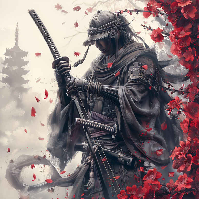 warriors-asia tattoo design ideas Surrealism transcendent honor stance for calf