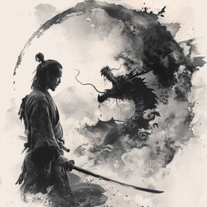 warriors-asia tattoo design ideas Surrealism phantasmagoria Japanese warrior represents resilience
