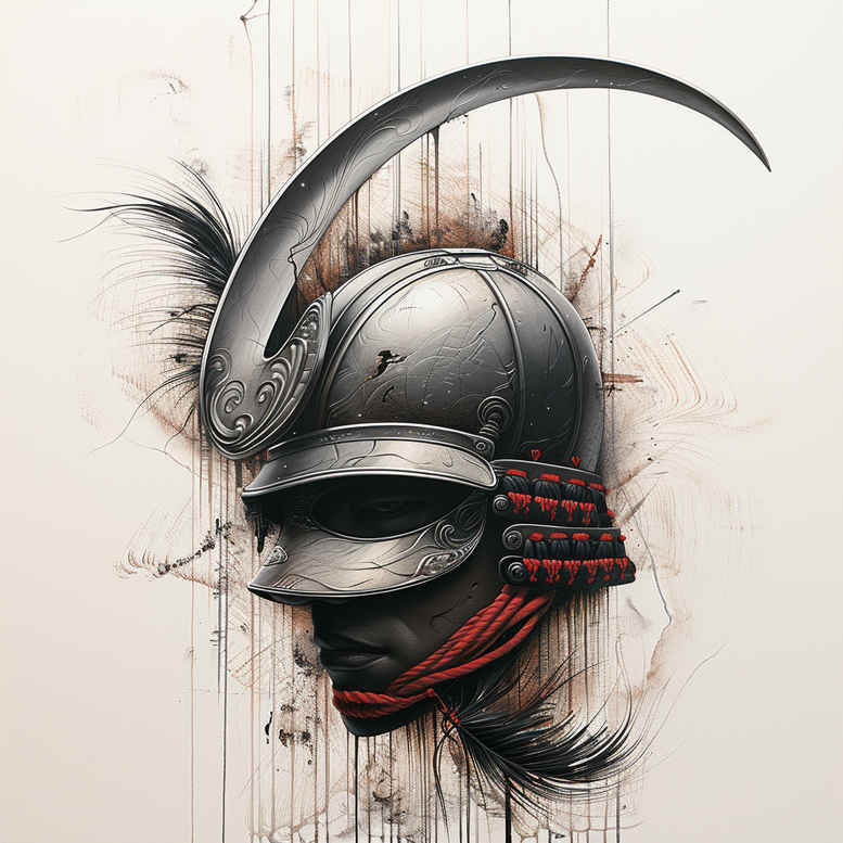 warriors-asia tattoo design ideas vibrant katana blade stands for determination