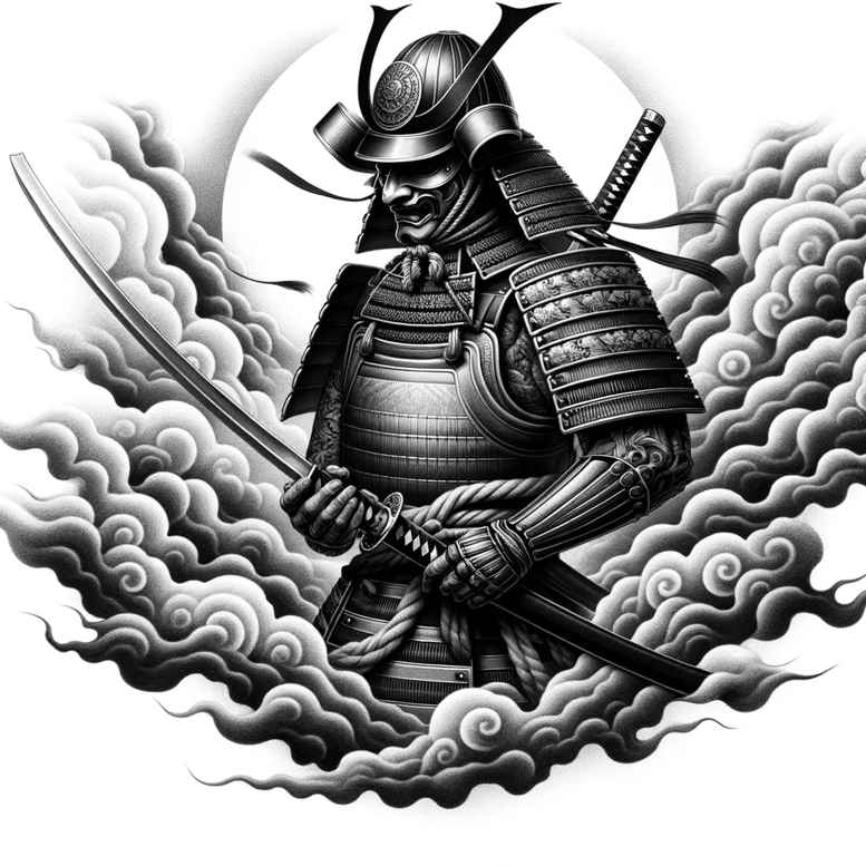 warriors-asia tattoo design ideas ornamental martial elegance for shoulder blade