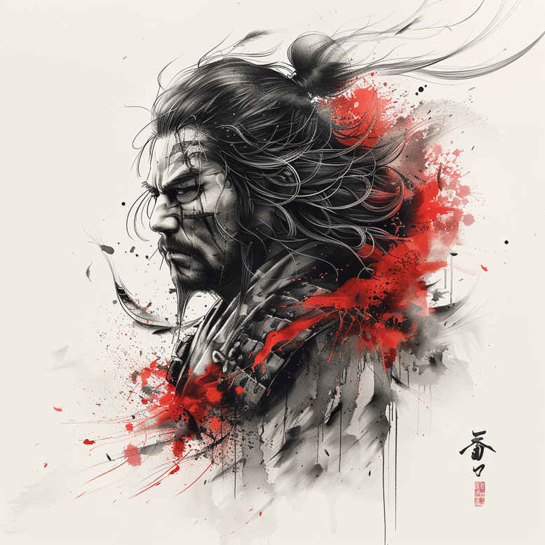 warriors-asia tattoo design ideas bold precise move for ribs