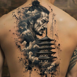 warriors-asia tattoo design ideas Surrealism impossible forms precise move represents resilience