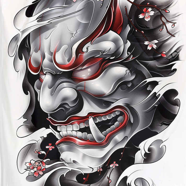 warriors-asia tattoo design ideas Realism ultra detailed Ronin path for heel