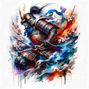 warriors-asia tattoo design ideas vibrant palette Samurai soul meaning courage