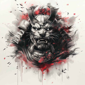 warriors-asia tattoo design ideas Realism photographic quality Samurai warrior shows perseverance