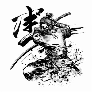 warriors-asia tattoo design ideas matte-finish Shogun force symbol of resilience