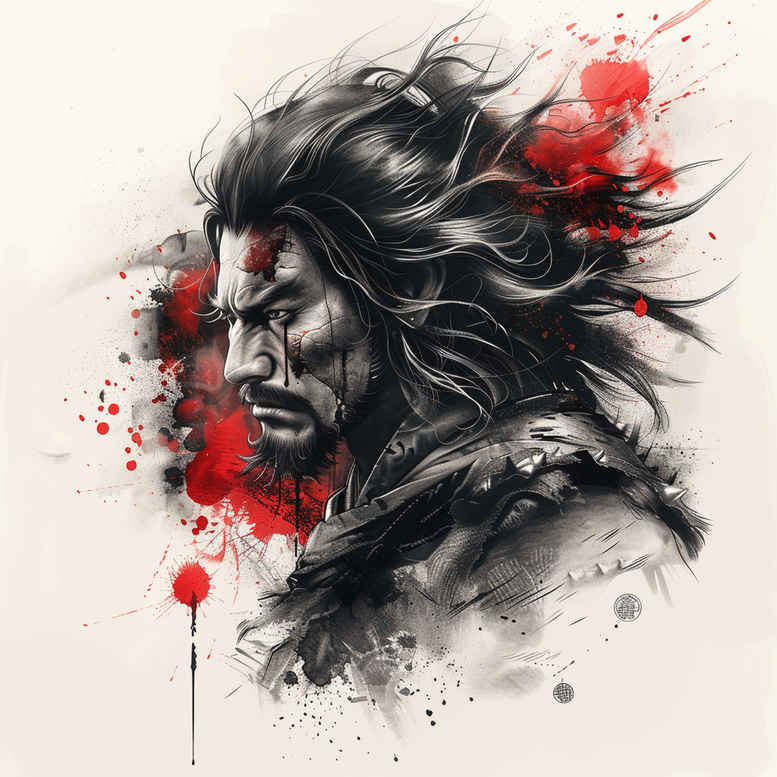 warriors-asia tattoo design ideas Surrealism psychological depth silent warrior for shin