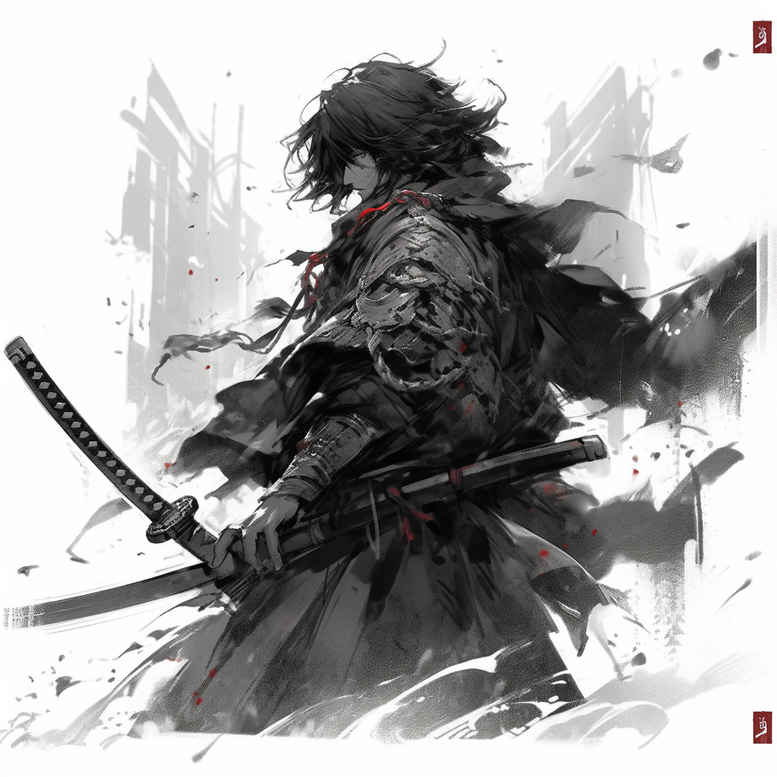 warriors-asia tattoo design ideas Surrealism phantom shadows silent warrior represents courage