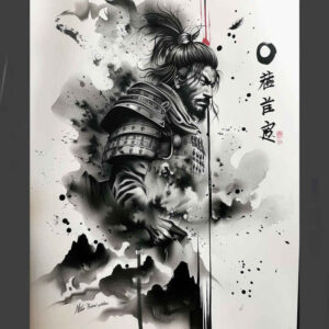 warriors-asia tattoo design ideas photo-realistic traditional honor shows endurance
