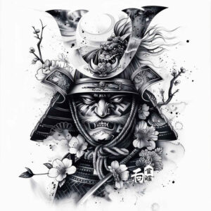 warriors-asia tattoo design ideas expressive lines zen energy for arm