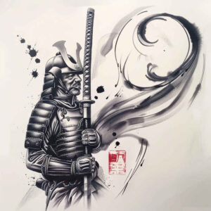 warriors-asia tattoo design ideas atmospheric zen energy symbolising resilience