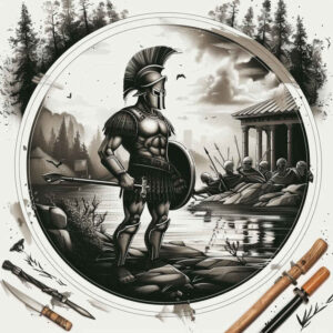 warrior-protection-motif-surrealism-unearthly-for-temple – tattoo design ideas free ai generated – Gallery: warriors-greece-inkby-ai