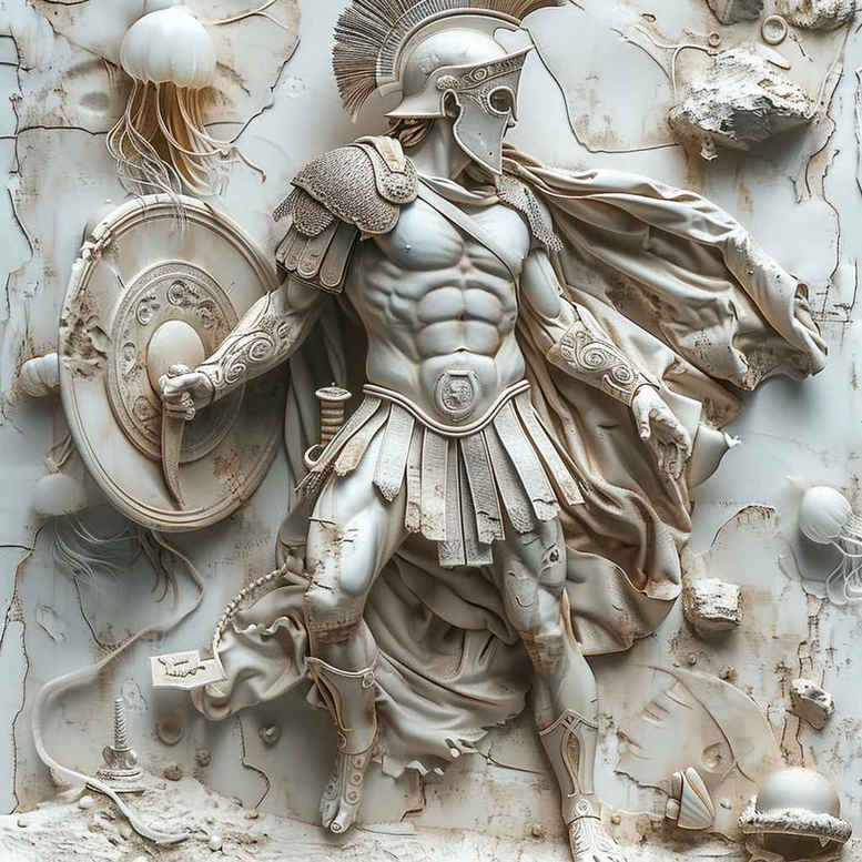 warrior-with-shading-realism-highlighted-contrast-for-elbow – tattoo design ideas free ai generated – Gallery: warriors-greece-inkby-ai