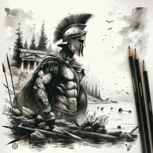 warrior-war-motif-realism-photo-realistic-for-elbow – tattoo design ideas free ai generated – Gallery: warriors-greece-inkby-ai