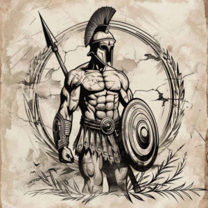 hoplite-shadow-and-light-neotraditional-modern-classic-for-shoulder-blade – tattoo design ideas free ai generated – Gallery: warriors-greece-inkby-ai