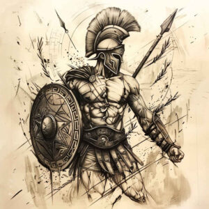 warrior-strength-symbol-surrealism-hyperreal-for-outer-arm – tattoo design ideas free ai generated – Gallery: warriors-greece-inkby-ai