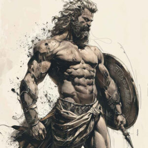warriors-greece tattoo design ideas saturated hues Greek battle represents determination