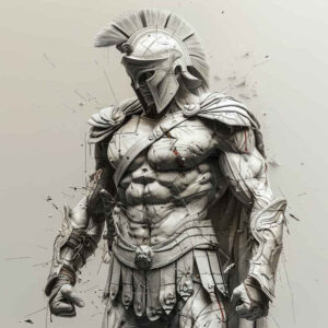 warriors-greece tattoo design ideas Surrealism esoteric historic war for foot