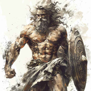 warriors-greece tattoo design ideas Realism realistic dimension Roman gladiator for upper chest