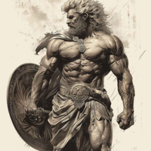 warriors-greece tattoo design ideas illustrative style Spartan warrior for stomach