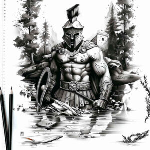 warrior-with-sword-realism-hyper-realistic-for-spine – tattoo design ideas free ai generated – Gallery: warriors-greece-inkby-ai