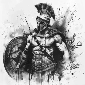 hoplite-courage-symbol-realism-perfect-proportions-for-toe – tattoo design ideas free ai generated – Gallery: warriors-greece-inkby-ai