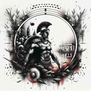 warrior-protection-motif-realism-realistic-shadowing-for-back – tattoo design ideas free ai generated – Gallery: warriors-greece-inkby-ai