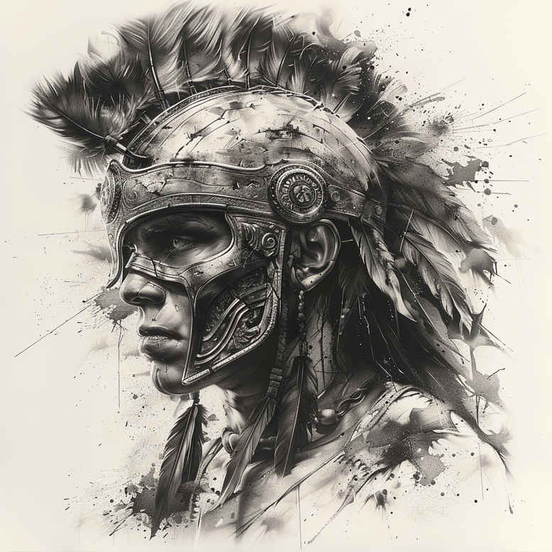 spartan-with-symbol-neotraditional-clean-fill-for-back – tattoo design ideas free ai generated – Gallery: warriors-inkby-ai