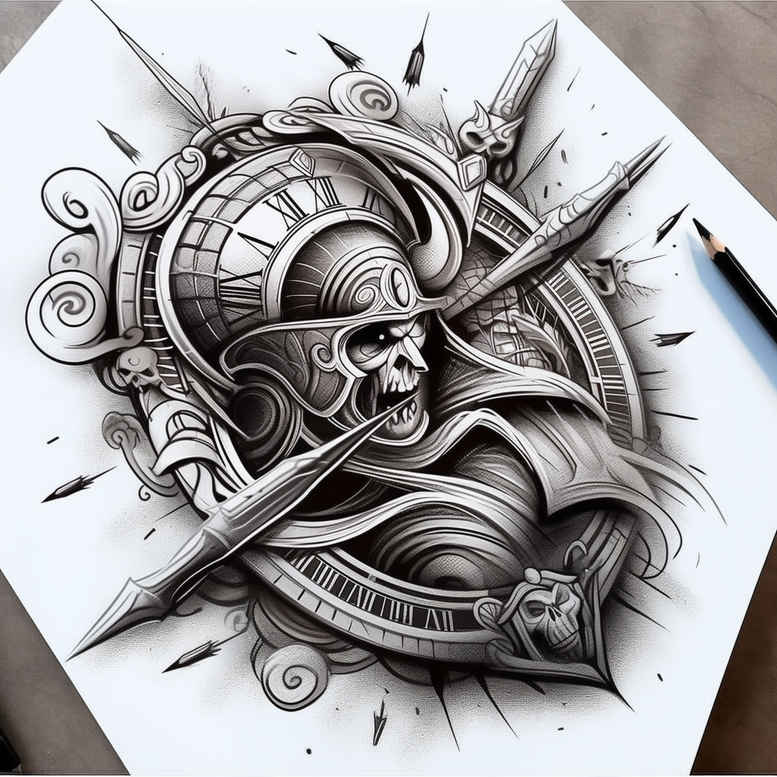 knight-courage-symbol-realism-reflection-effect-for-behind-ear – tattoo design ideas free ai generated – Gallery: warriors-inkby-ai