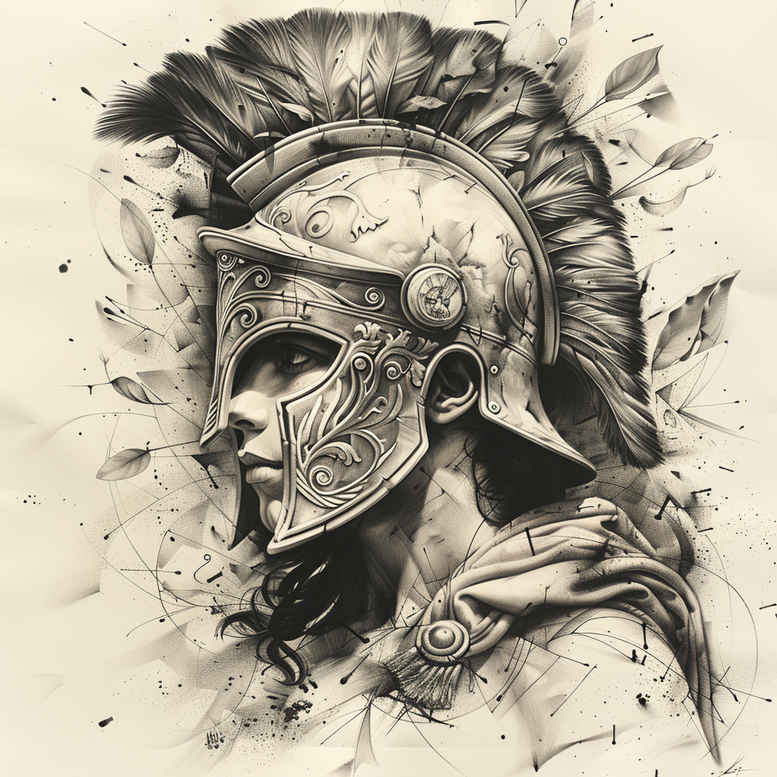 knight-courage-motif-neotraditional-clean-fill-for-ankle – tattoo design ideas free ai generated – Gallery: warriors-inkby-ai