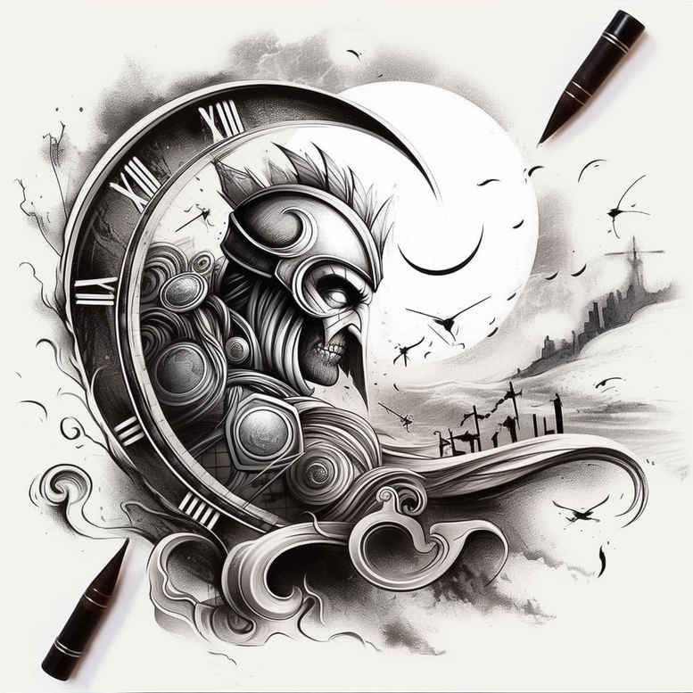 warrior-with-sword-realism-refined-highlights-for-spine – tattoo design ideas free ai generated – Gallery: warriors-inkby-ai
